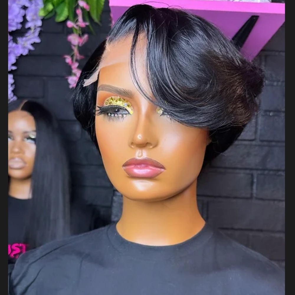 Human Hair Pixie wig by AJ Custom Wigs